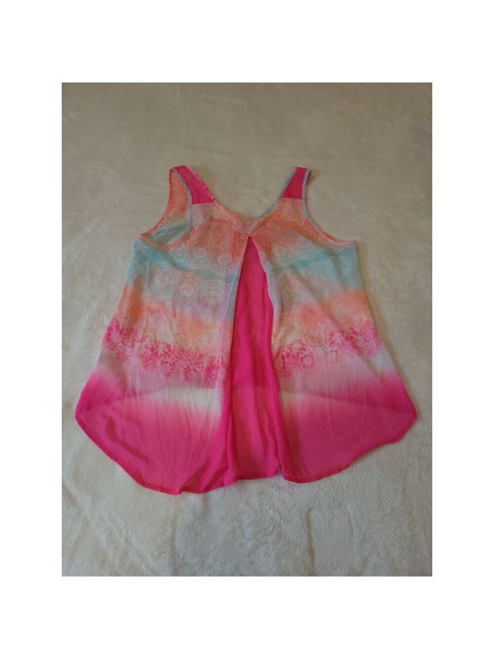 Candie's Women's Pink Tank Top Size M High-Low Hem - Picture 8 of 8
